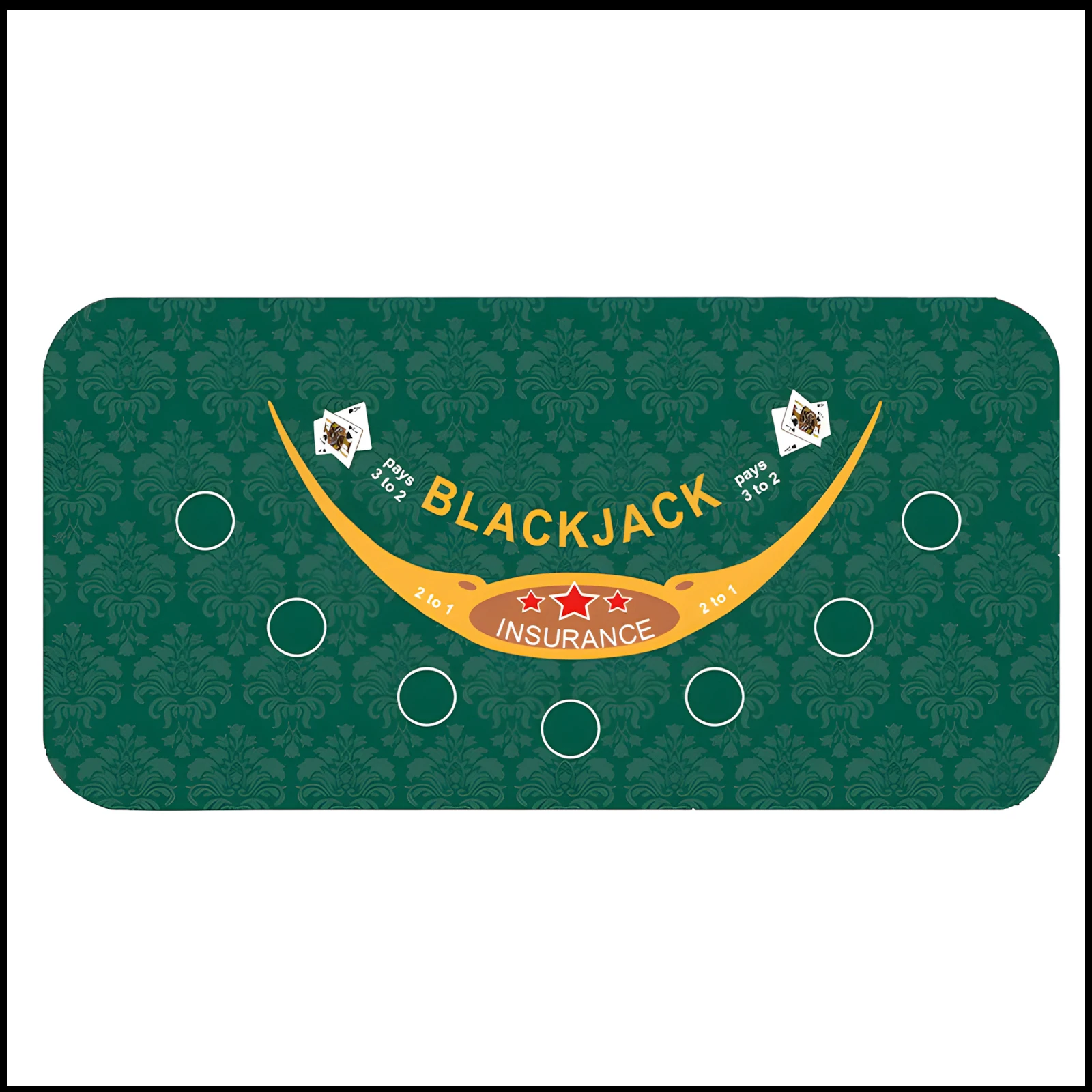 120x60cm large-sized blackjack rubber game table mat multiplayer game anti-slip poker table mat entertainment accessory