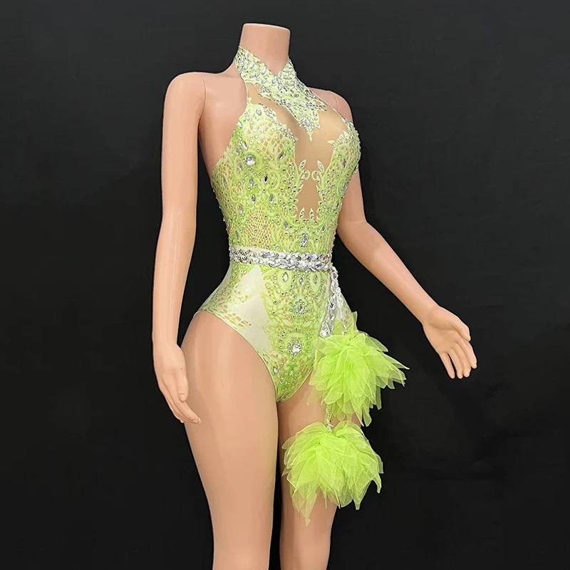 Sexy gogo dançarino outfit glitter bodysuit showgirl desempenho wear boate bar clubwear festival festa rave roupas vdl4897
