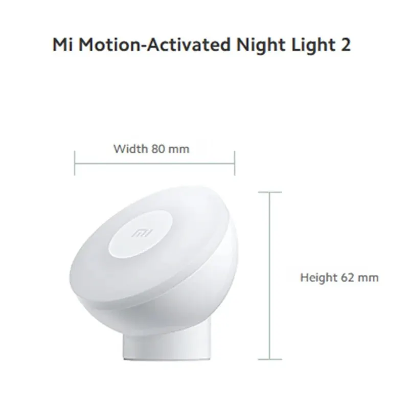 Xiaomi mijia led indução luz noturna 2 lâmpada brilho ajustável infravermelho inteligente sensor de corpo humano com base magnética