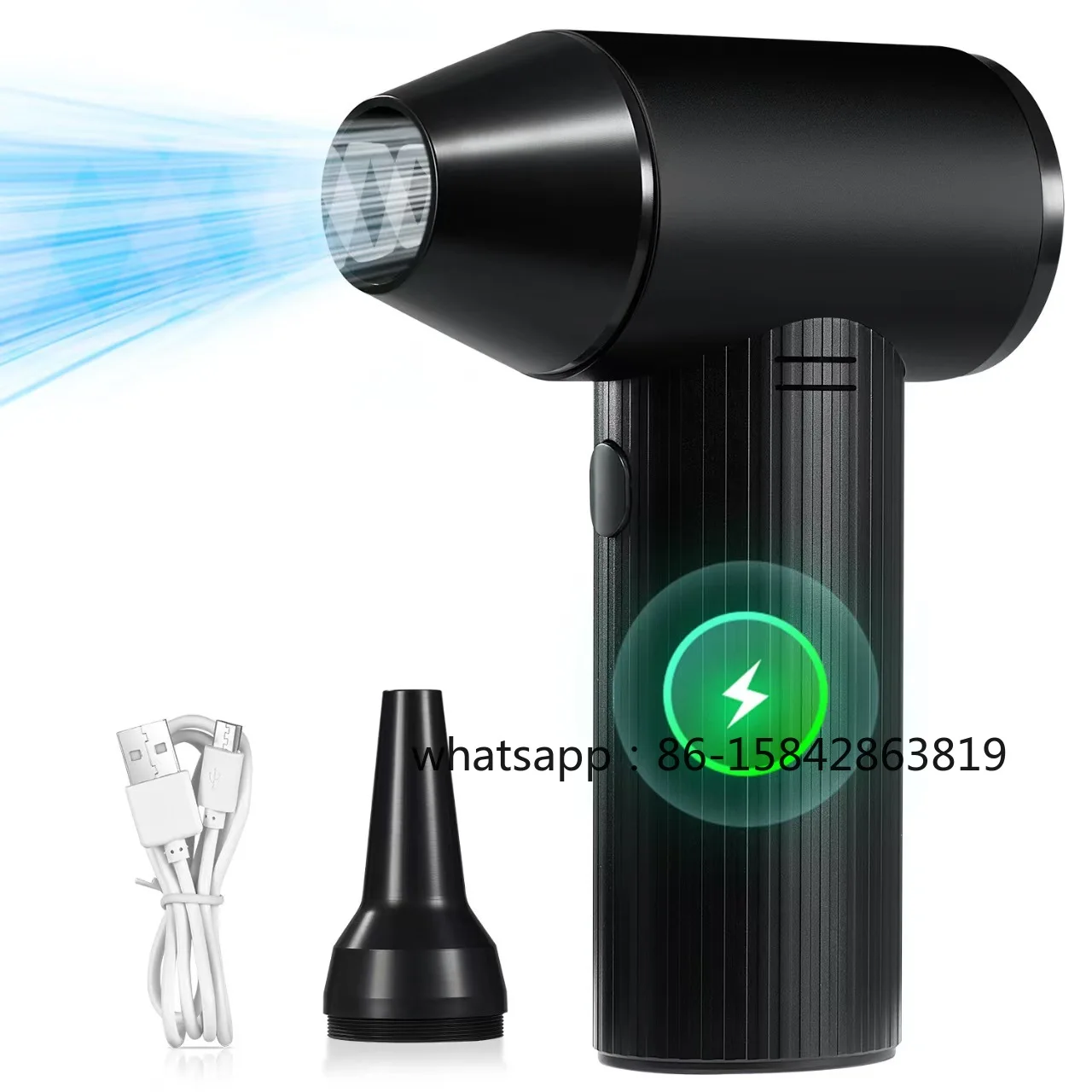 Aluminum Alloy Fan Car Mounted High-speed Handheld Small Fan Portable Turbofan