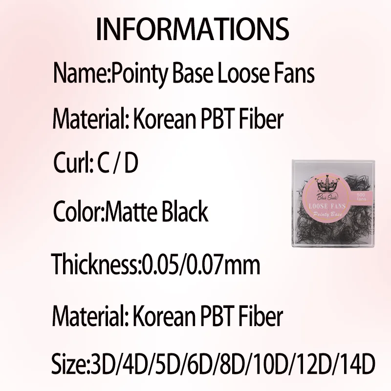 BlackShield Loose Fans Cluster Fake Eyelashes 5D6D 0.07 Individual Cilios Soft Natural Promade Lashes For Beauty Woman Makeup