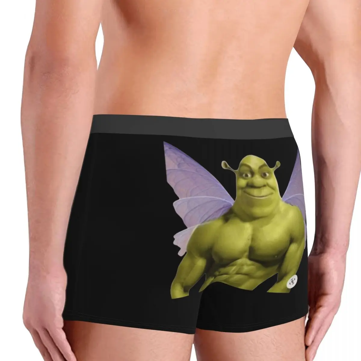 Men\'s Funny Shreks Meme Boxer Briefs Shorts Panties Polyester Underwear Shreks Butterfly Male Sexy Plus Size Underpants