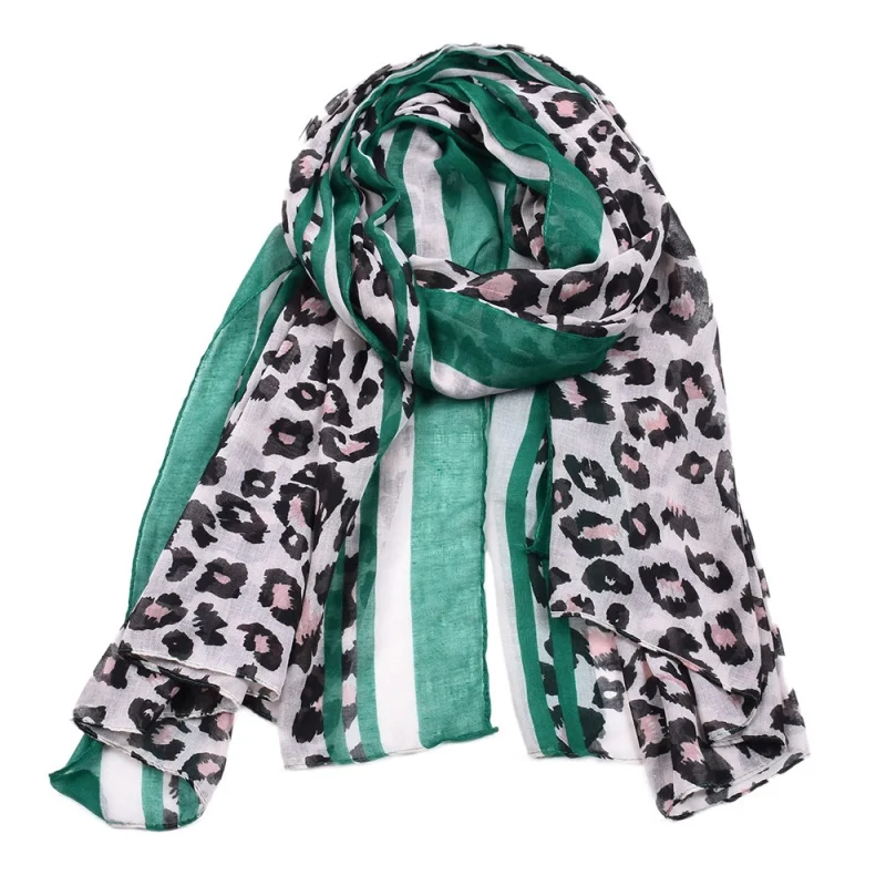 2021 Women\'s Leopard Print Scarf Export Long Sale Voile Women\'s Curling Scarf Wholesale