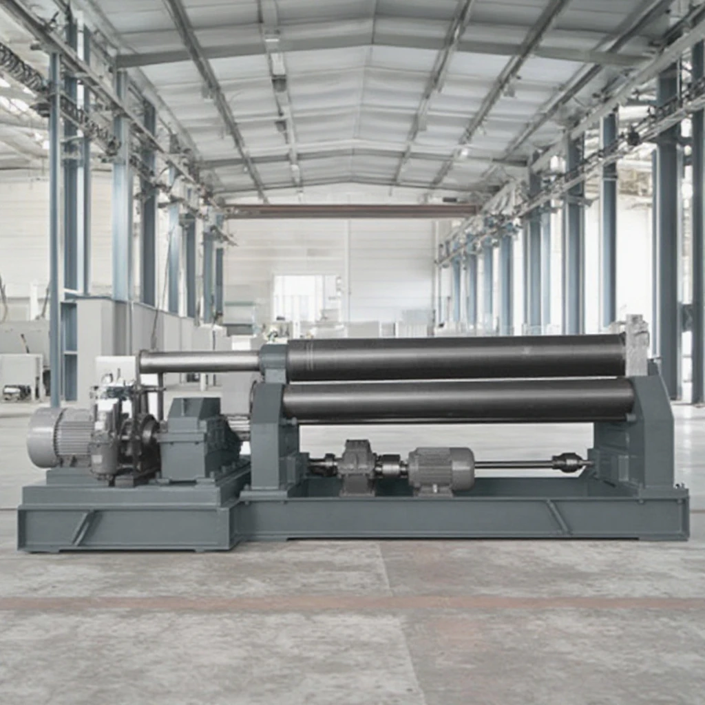 Automatic numerical control plate bending mill 3-roll plate hydraulic mill