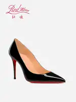 Black Women's Elegant High Heels Red Shiny Bottoms Luxury Brand Women Heels 2025 Trend Pointed Toe Sexy Party Pumps Shoes Women - Image 6