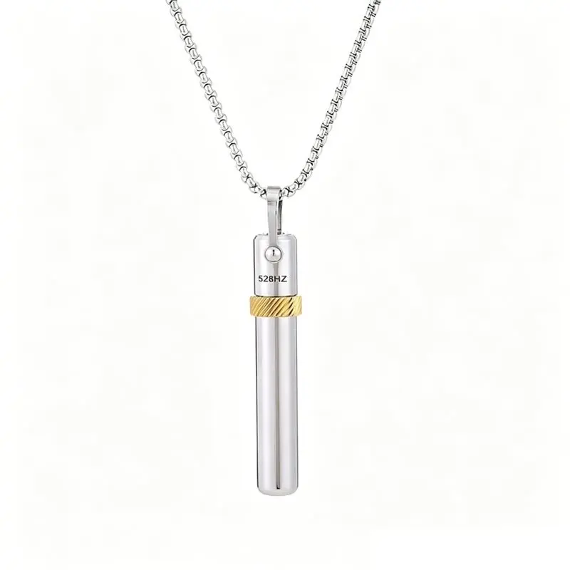 Sifflet de méditation à basse fréquence pour la relaxation et la respiration, pendentif de pleine conscience 528Hz-AT20