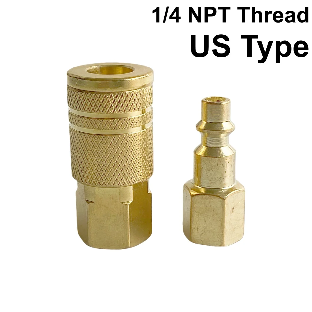 1/4 NPT Air Hose Plug Coupler Female Thread US Type Pneumatic Connector American Standard