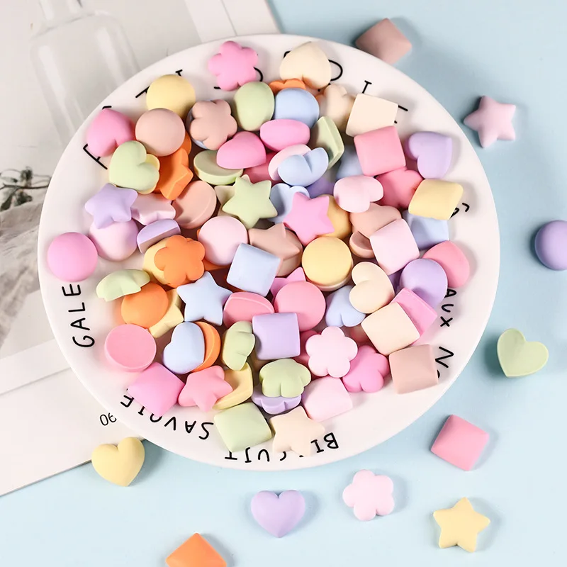 

Resin Accessories Frosted Aron Color Heart Pentagram Diy Cream Glue Phone Case Patch Hair Clip Material