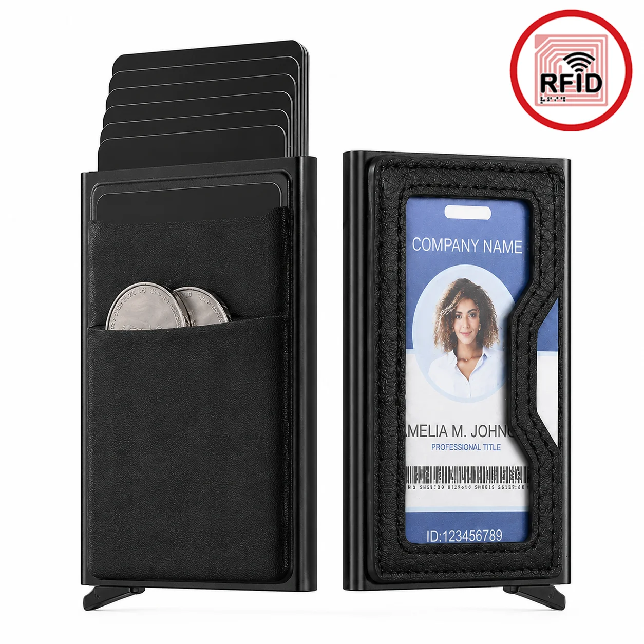 Travel Wallet Slim - RFID 차단 팝업 카드 홀더, 슬림형