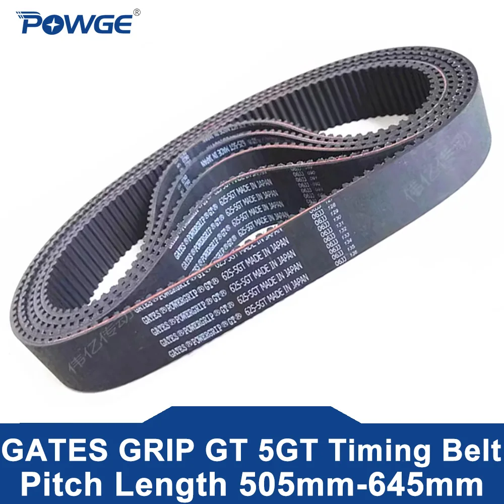 

POWGE GATES 5GT Timing belt Lp=505 510 520 525 530 540 545 550 560 565 570 575 580 595 600 610 615 625 635 645 Width 9-60 Rubber