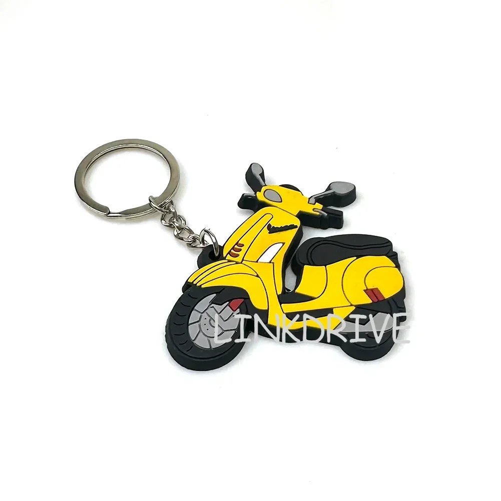 Llaveros de moda para motocicleta, llavero de goma suave, regalo de recuerdo, llavero para Vespa GTS Super GTS 250 300 Sprint150