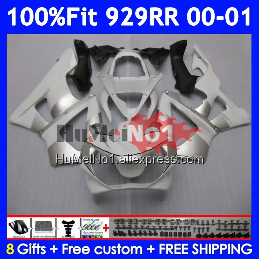 Injection Body For HONDA CBR900 CBR929 CBR 929RR 929 Repsol silver 900 RR CC 57No.13 CBR929RR CBR900RR 2000 2001 00 01 Fairings