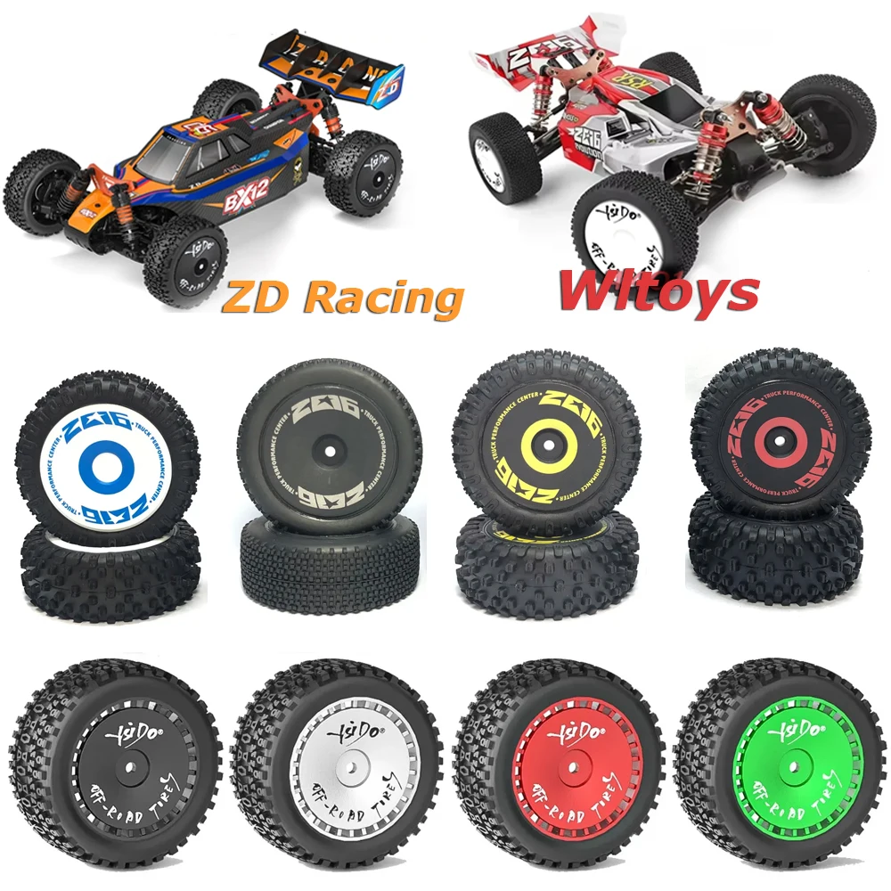 1/14 1/12 RC Off-Road Car Front Rear Tires Skidproof Rubber Tyres for Wltoys 144001 144010 124016 124017 124010 ZD Racing BX12