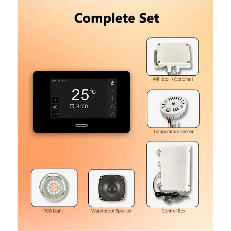 26Years Manufacturer OEM ODM WiFi APP Digital Panel System Sauna Controller for All Sauna Room,Sauna Heater,Sauna