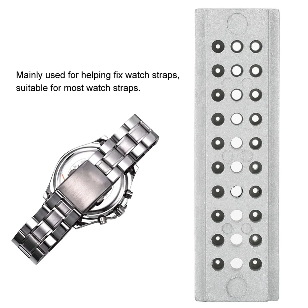Durable Steel Material Riveting Stake Holder 30 Holes Rectangular Shape Watch Repair Tool Punch Block Watch Parts Repair