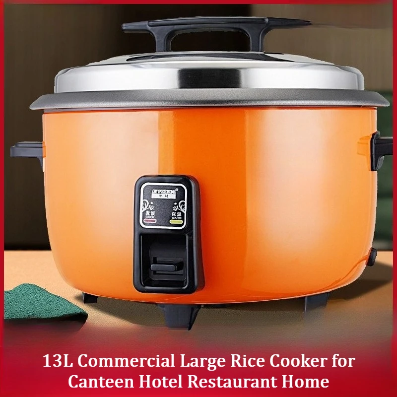 13L Large Capacity Commercial Rice Cooker Multi-Person Electric Rice Cooker for Canteen Hotel Home Use