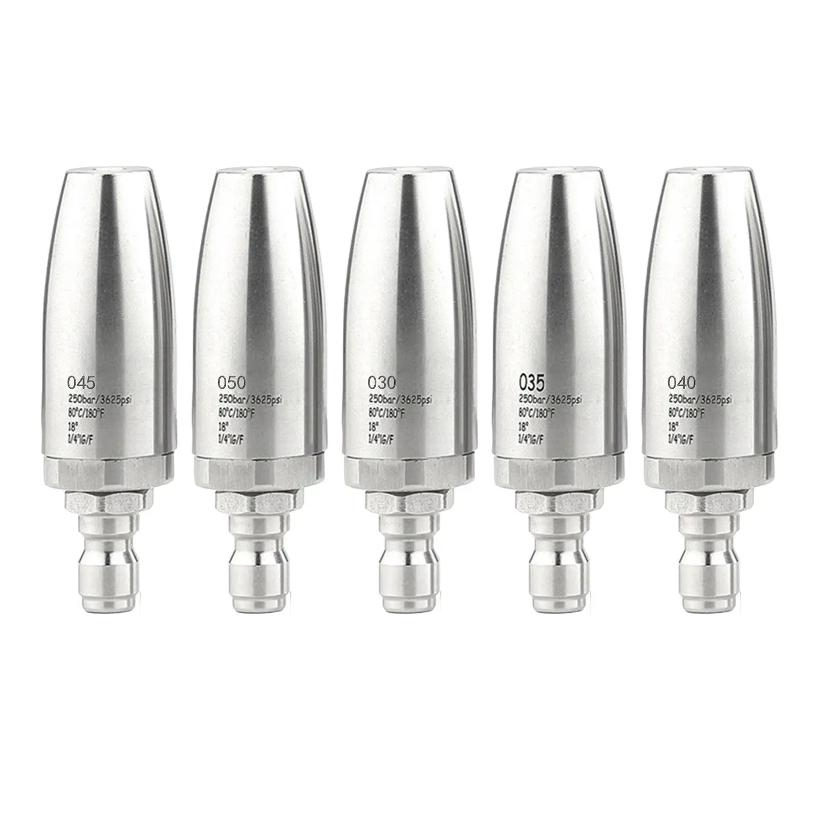 Rotation Spray Turbo Nozzle for Pressure Washer Stainless Steel Sturdy Replace Parts Multipurpose Accessories 3625PSI