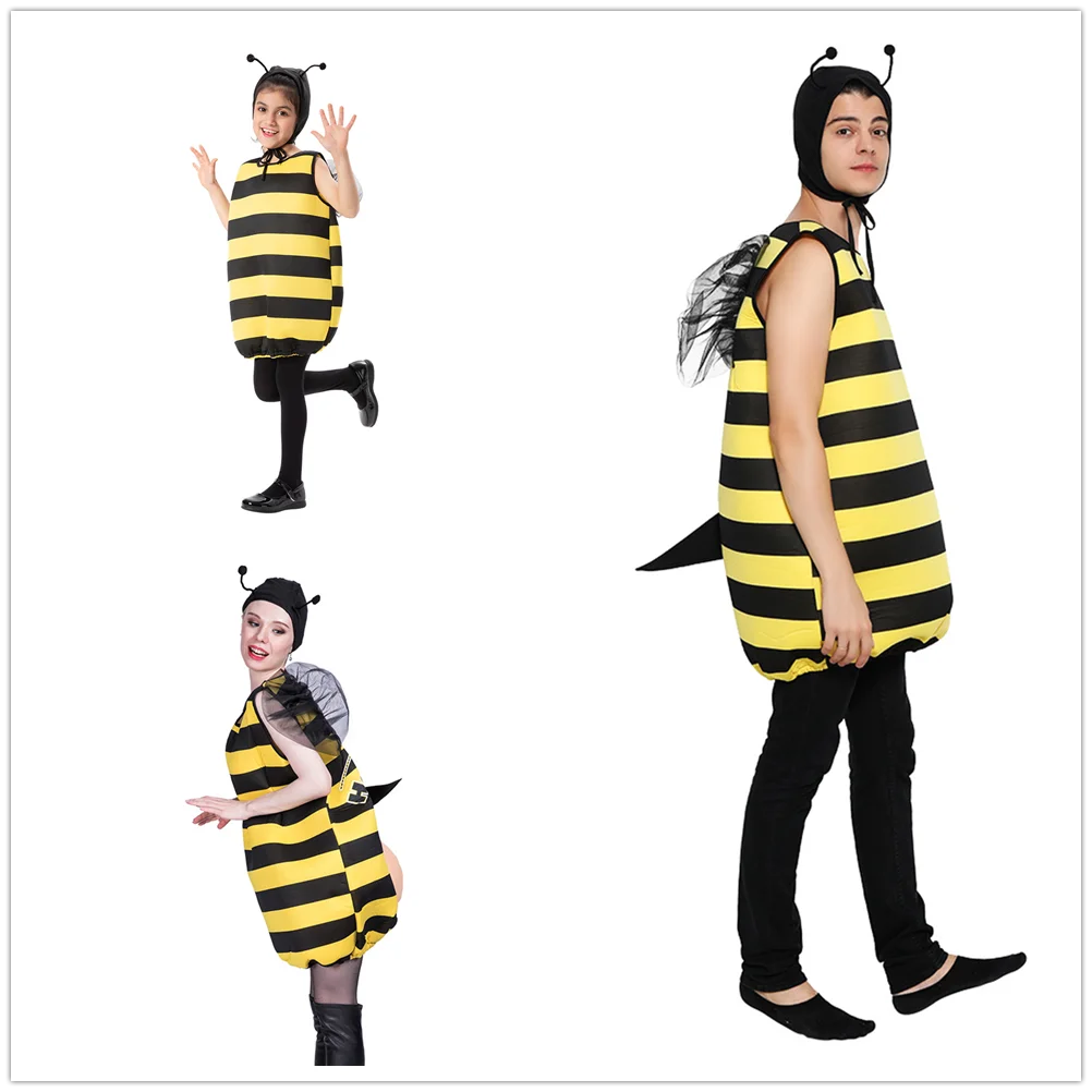 

3D костюм пчелы на Хэллоуин, животное, насекомое, фея, Т-образная пчела, эльф, наряд пчеловода, женский традиционный китайский сценический костюм
