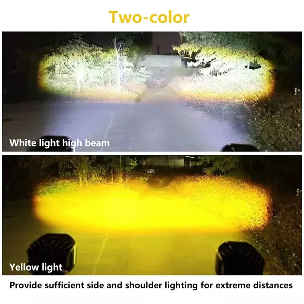 LED-Licht 40W Auto-Scheinwerfer Zweifarbige Motorrad-Spotlights Linse Für LKW ATV UTV Offroad 4x4 Jeep 12V 24V 3 Zoll Nebelscheinwerfer – Detail 4