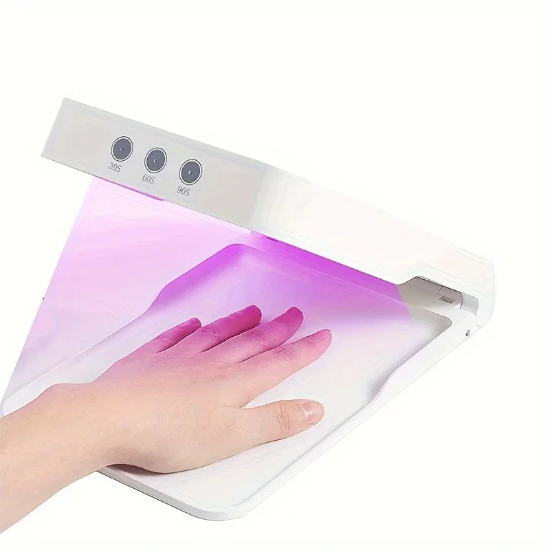 36W Rechargeable UV Nail Lamp LED Vanity Mirror Nail Light Multifunctional Nail Dryer with Mirror Perfect for Travel UV Light