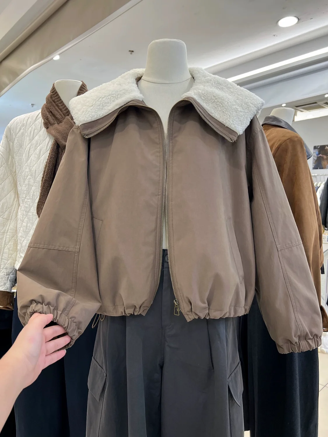 سترة نسائية للخريف والشتاء موضة قطيفة بياقة مقلوبة معطف قطني هاراجوكو ريترو طية صدر السترة قصيرة سترات مبطنة للشارع #6