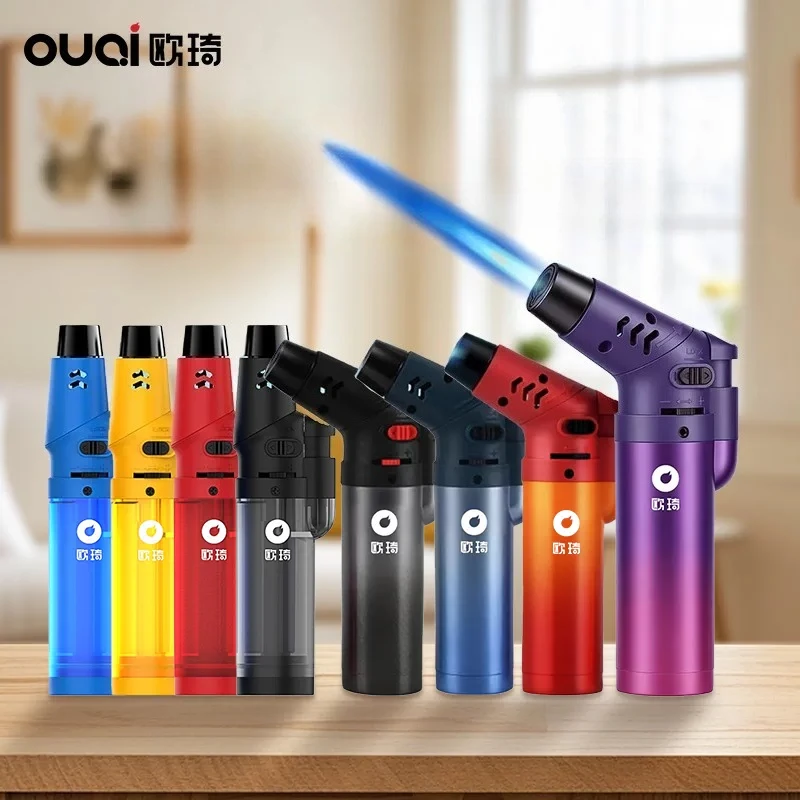 360° Windproof Refillable Torch Lighter Gun, Multipurpose Flame Sprayer for Cigar Incense Welding, Available in 1PC & 4PC Set