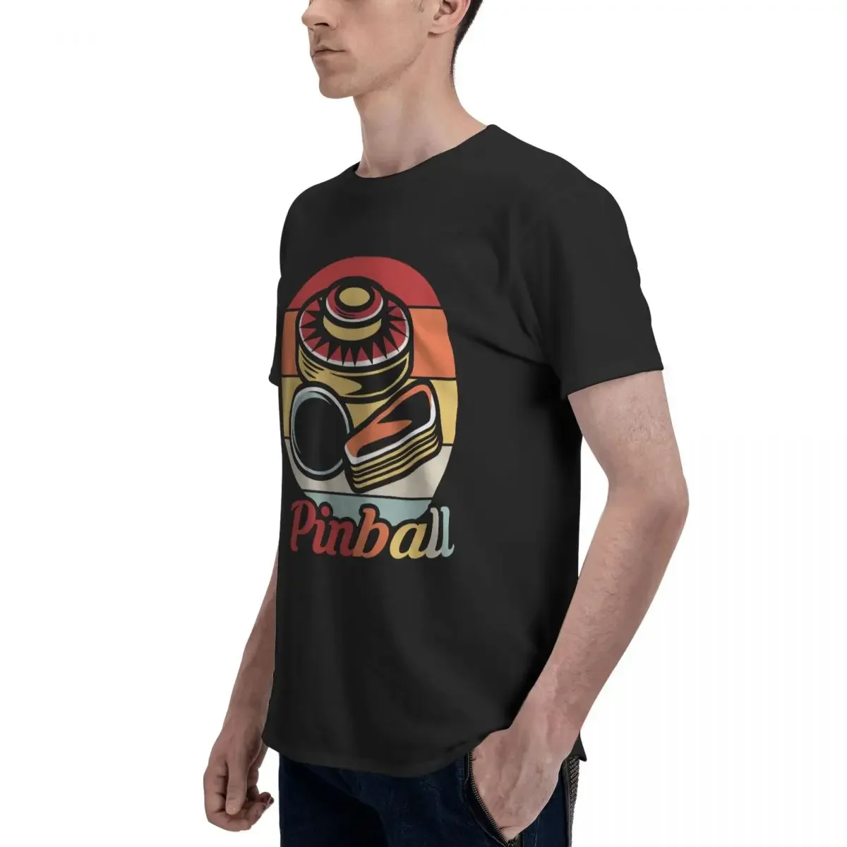 Retro Pinball T Shirt Short Sleeve Pops T Shirts For Men Women Graphic Y2K Tops Unisex T-shirts for Men Women Summer Tees Cotton