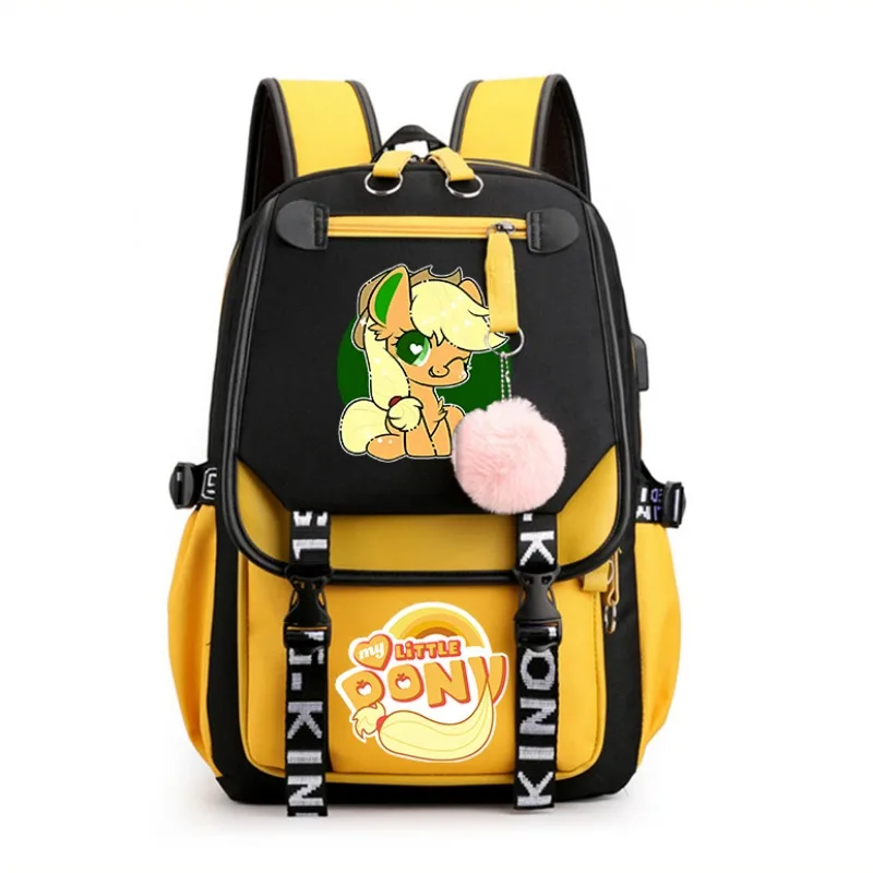 My Little Ponys Girl Cartoon Cute Backpack Kids Anime Printed Schoolbag Casual Accessories Knapsack Children Shoulders Bag Gifts