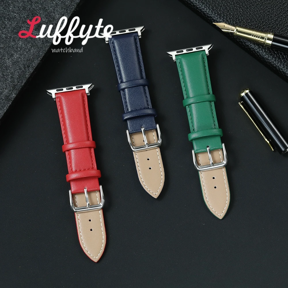 Männer Frauen PU Leder Armband Für Apple Uhr 38/40/41/42/44/45/46/49mm Gürtel Für Iwatch 1-11 Ultra SE 3 2 1 Armband