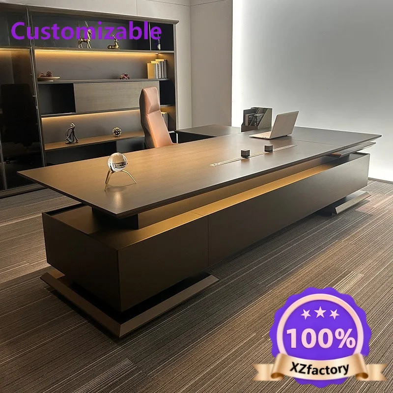 Factory Direct 2026 Top RatedEscritorio Boss, lujo ligero, simplicidad moderna, minimalismo de alta gama, gerente de escritorio