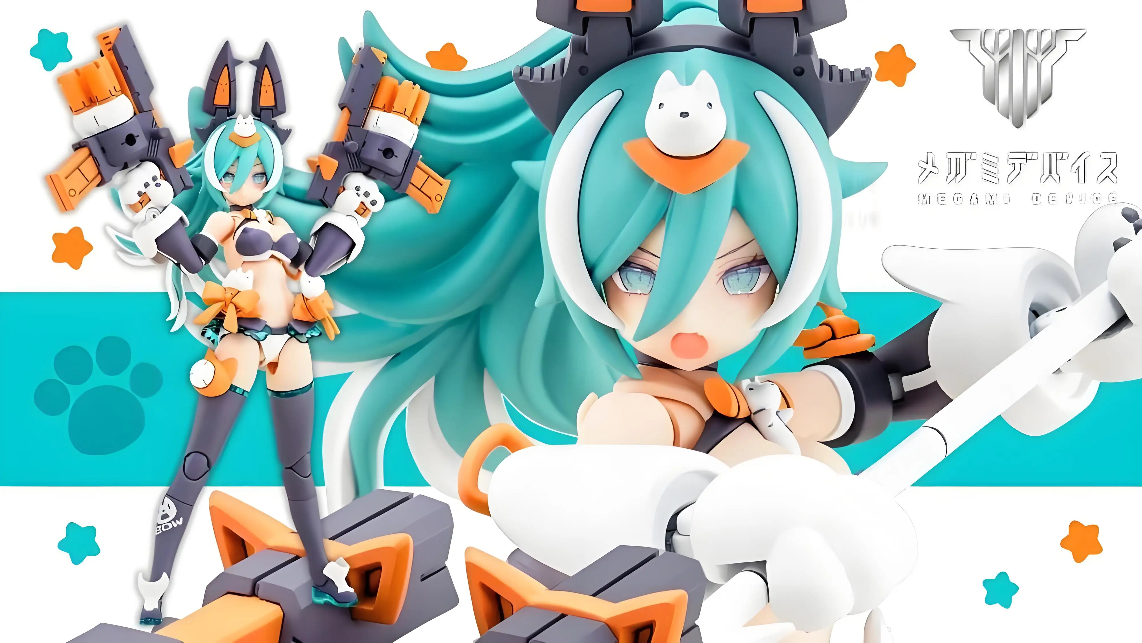 Kotobukiya-dispositivo Megami genuino, serie PUNI MOFU MAO,XIAO,LANG,TU, modelo de ensamblaje de figuras de acción, juguetes, adornos de modelos coleccionables