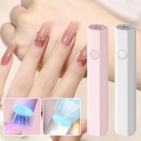 1pcs Portable Handheld Mini Nail Lamp Family Quick Dry Flashlight Pen Chargeable Nail Dryer Machine Uv Led Nail Lamp set
