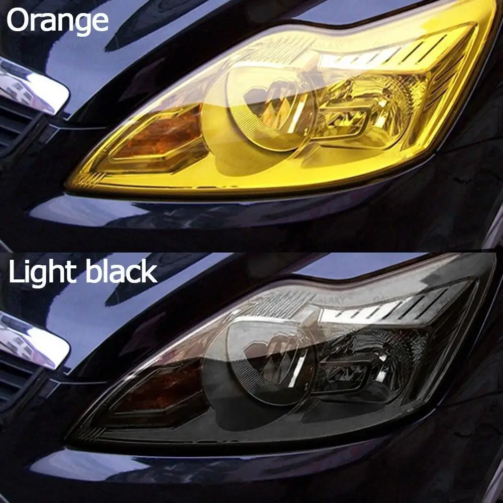 Yellow Car Light Headlight Taillight Tint Vinyl Film Lamp Film Sticker Sheet Color-Changing Smoke Matt Rear Fog Sticker