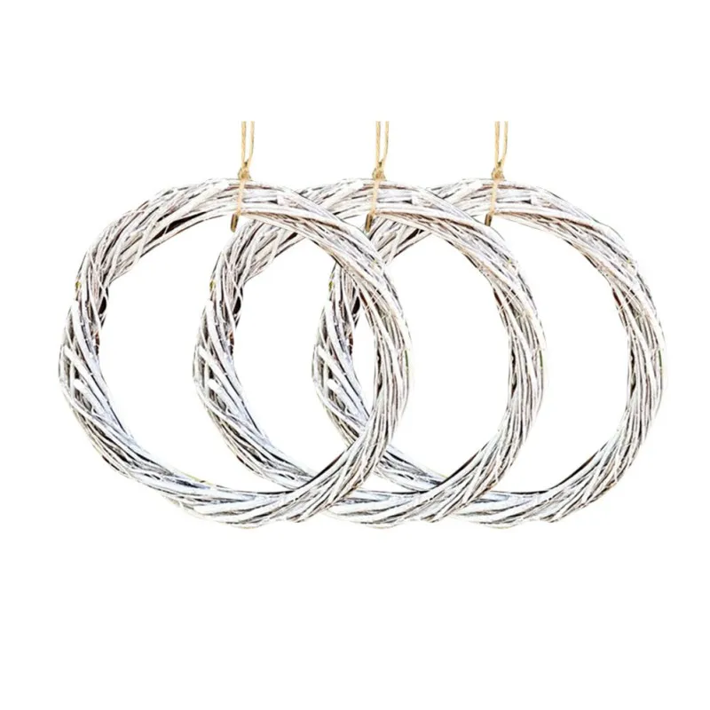 Willow Braided Ring Pendant Rattan Ring Hand Woven Diy Vine Wreath   Loose Garland Beautifully Crafted Durable Rattan