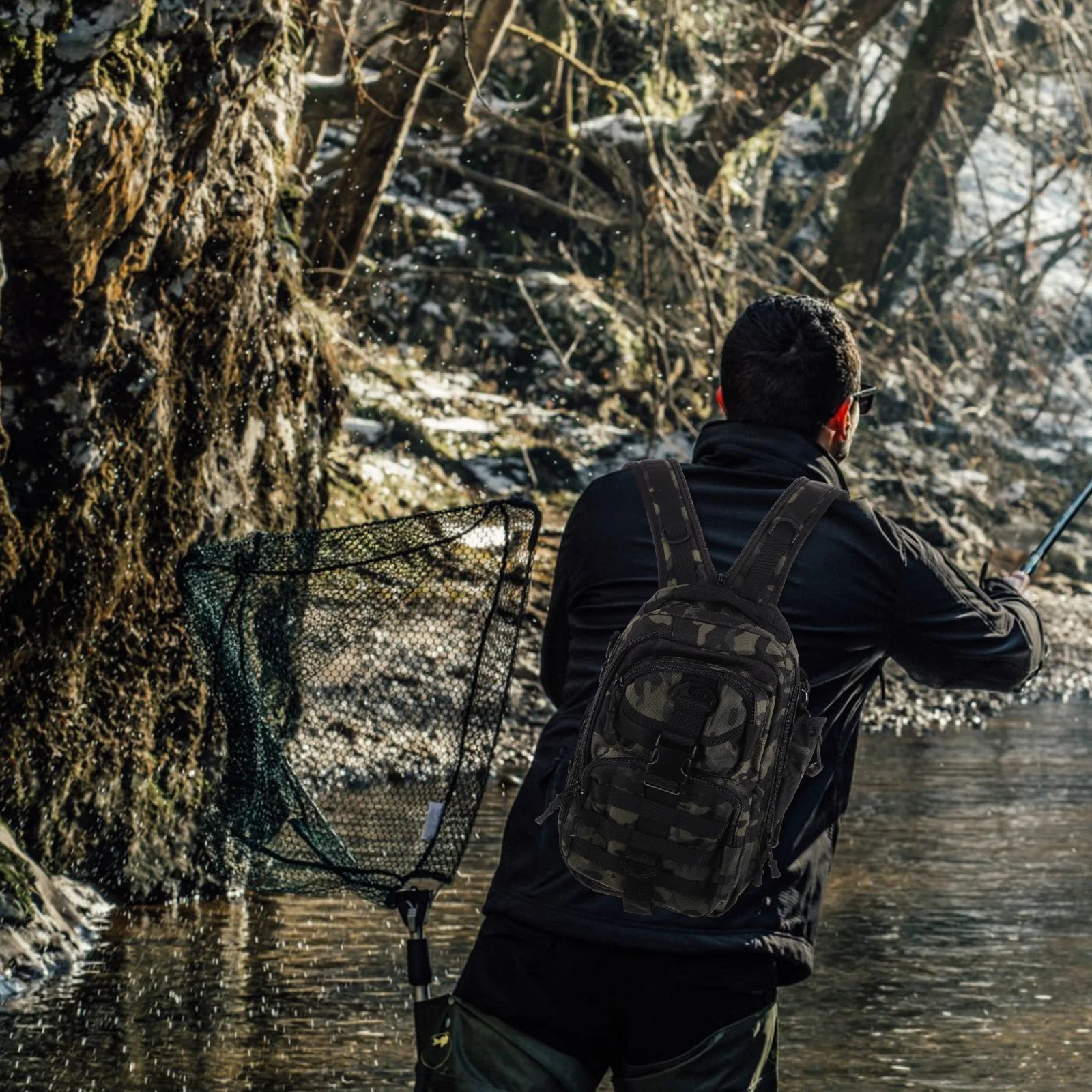 

Backpack Large Outdoor Tackle Bag Polyester Accessories Hiking Travel Fly Fishing Tackle Backpack Fishing Pack