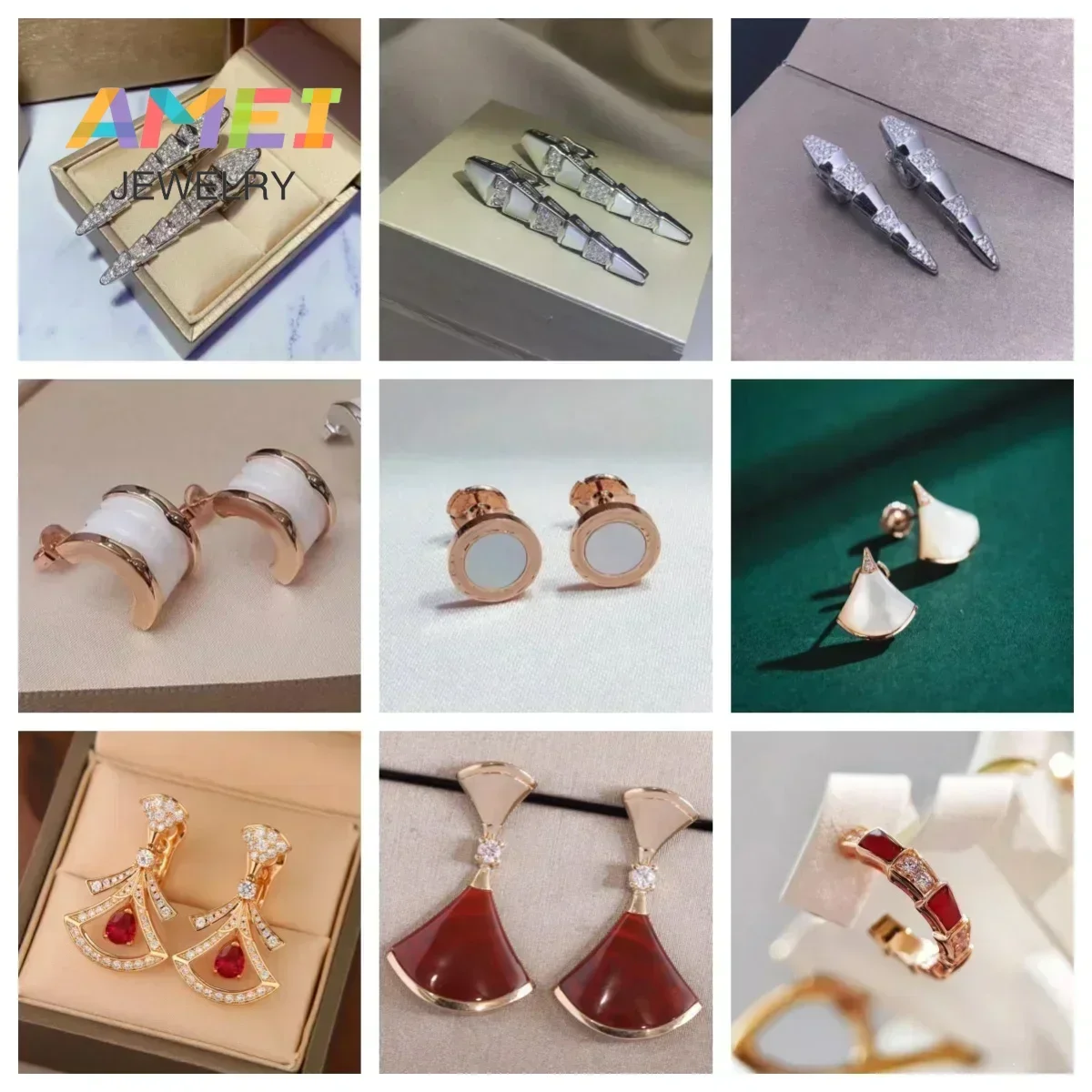 Pendientes de alta calidad de marca italiana para mujer, joyería adecuada para uso diario, fiesta, moda clásica y elegante, 2024