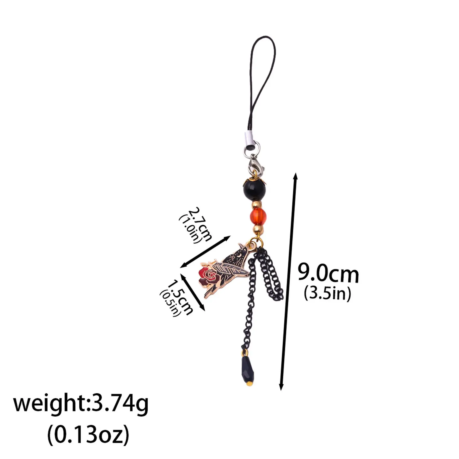 لعبة الحب والمساحة العميقة سيلوس تأثيري الهاتف سحر المفاتيح الغراب روز قلادة كيرينغ حقيبة مطرز اكسسوارات عيد الميلاد الدعائم #6