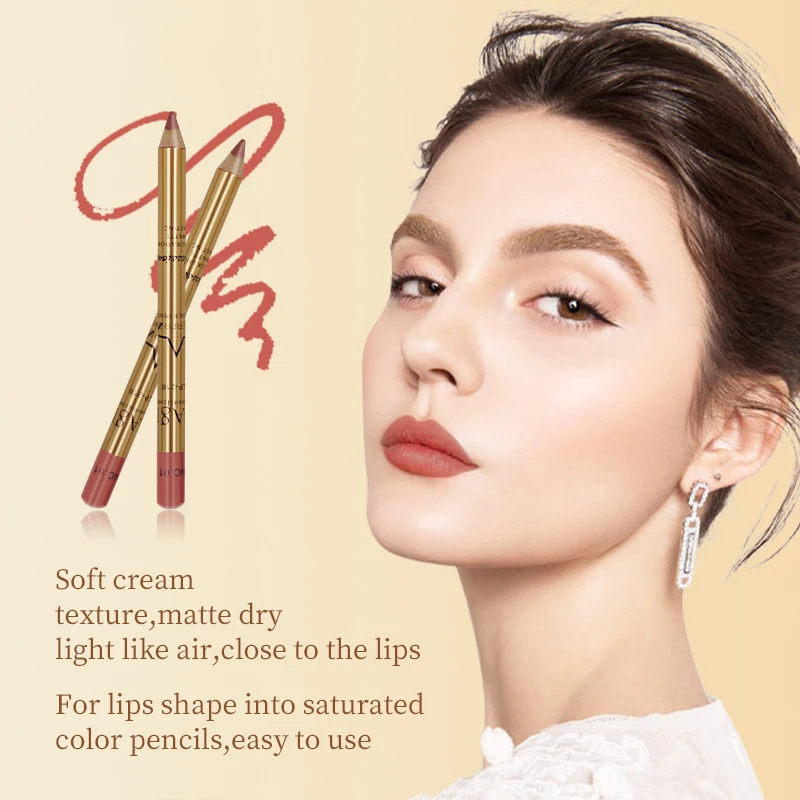 IMAGIC 8Colors/Kit Lip Liner Pencil Nude Matte Lip Liner Moisturizing Waterproof Long Lasting Makeup Professional Lip Liner Tool