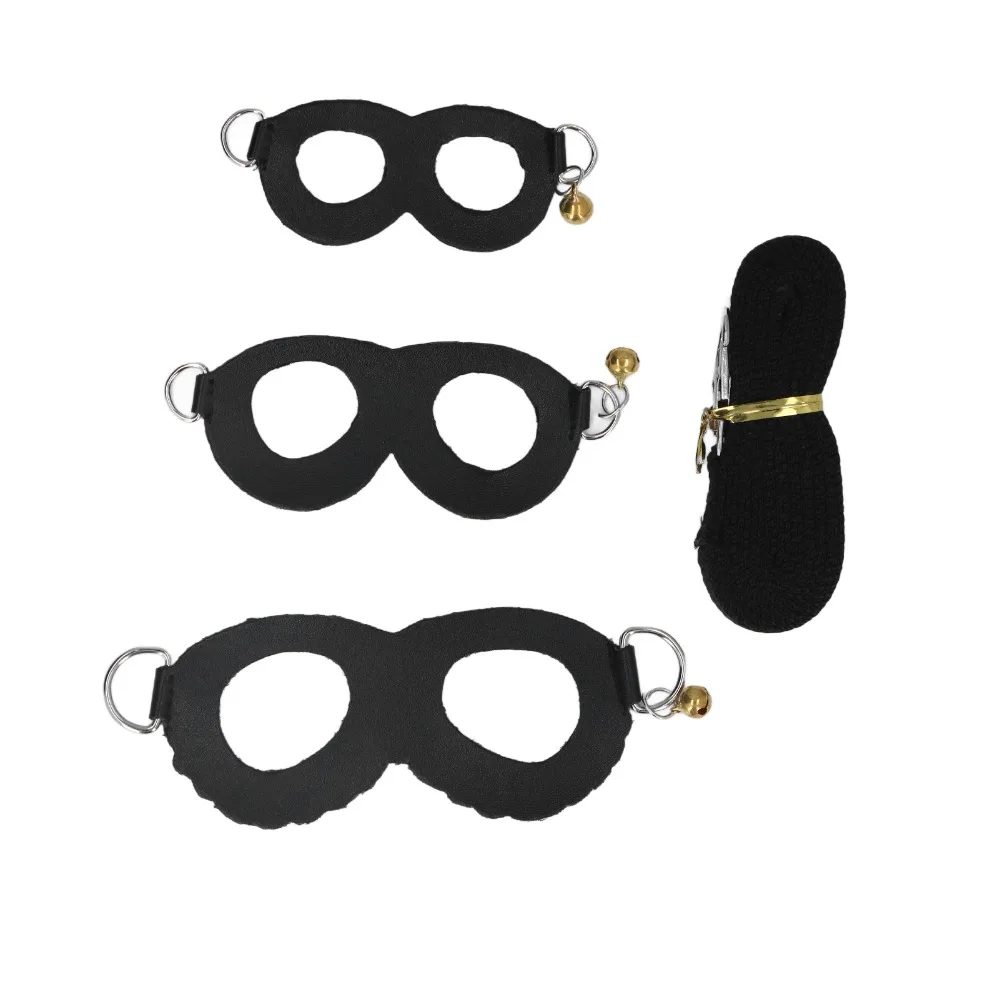 4pcs Faux-Leather Hamster Harness Set Soft Comfortable Rat Walking Harness Nylon Bells Hamster Leash Vest Walking Outdoors
