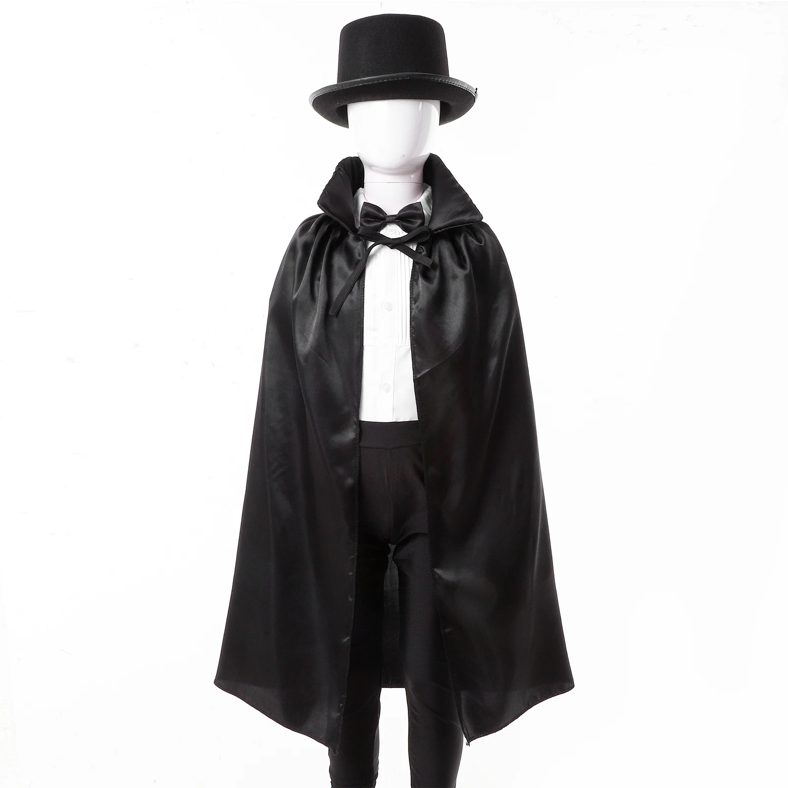 Costume de Magicien pour Enfant Garçon et Fille, Ensemble de Déguisement, Cape, Chapeau, Baguette Magique, Gants, ixà Thème d\'Halloween