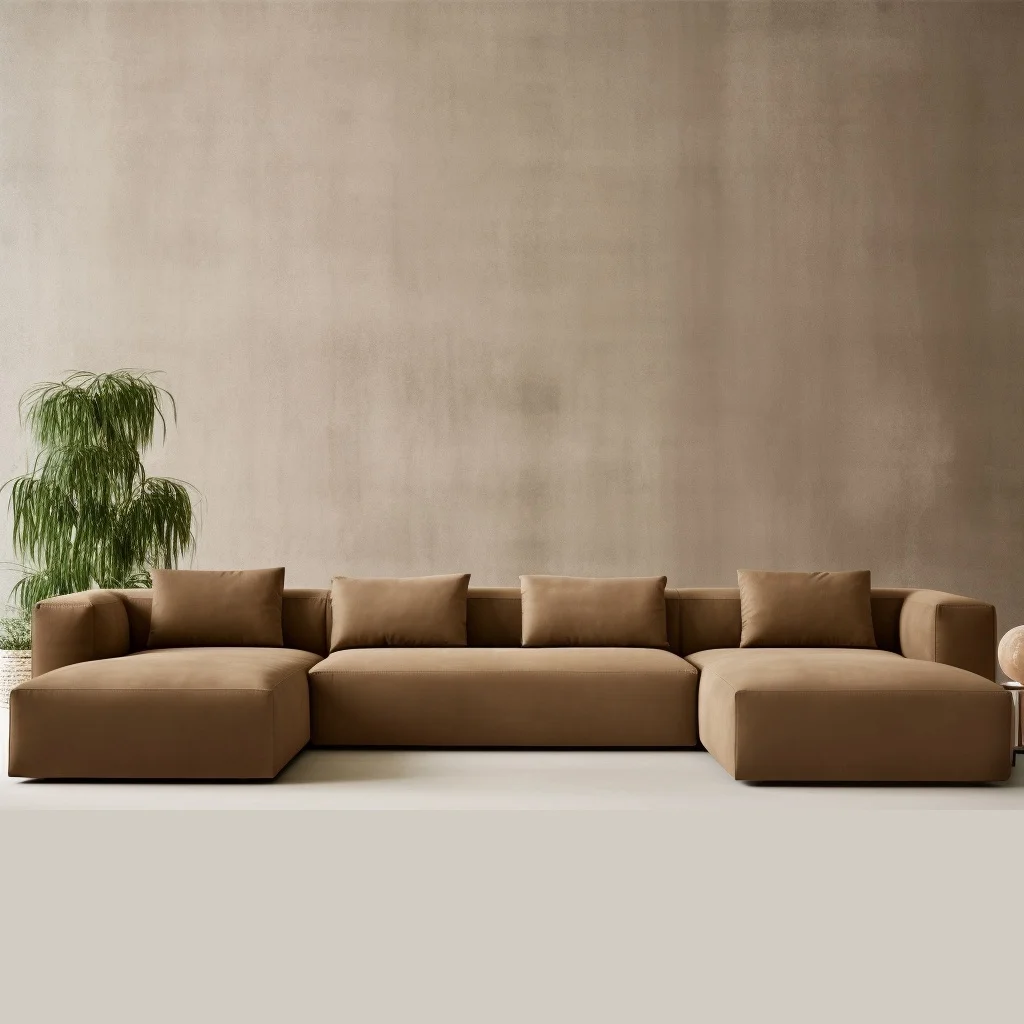 Luxury Noble Indoor Furniture Living Room Sofa New Design Customize Fabric Leather Modular Modern Sofa Set