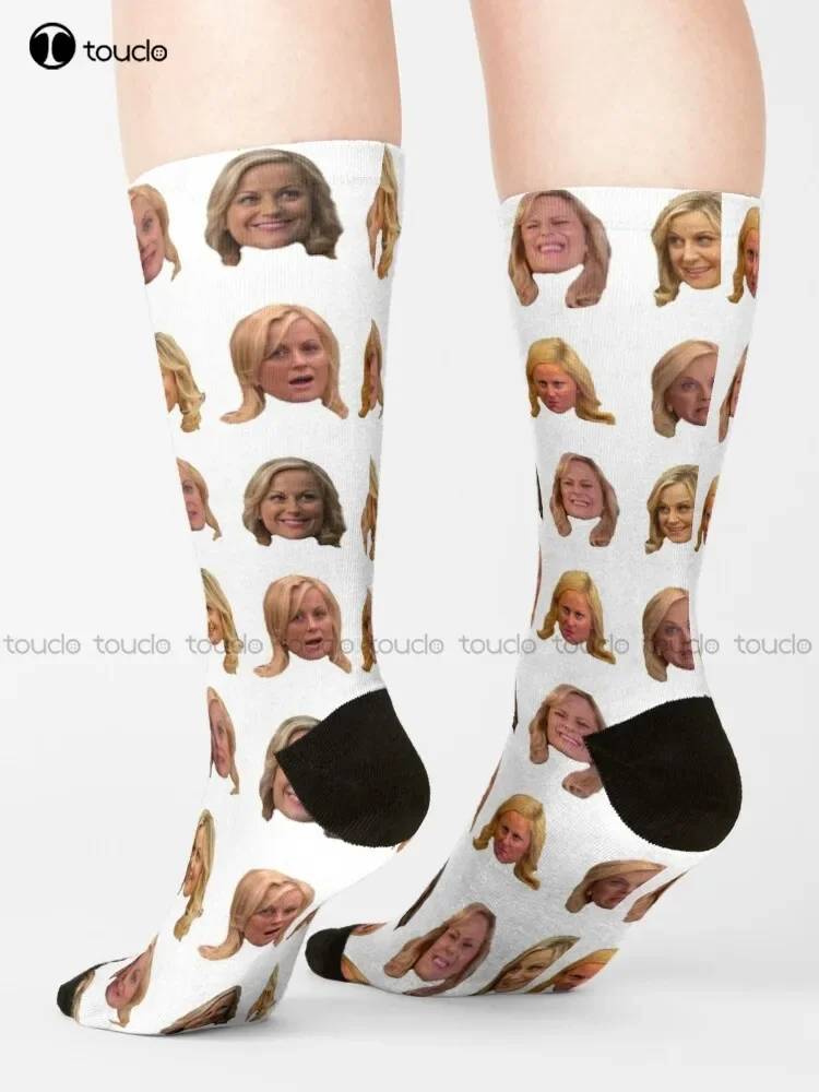 New Leslie Knope Sticker Set  Red Socks Women Personalized Custom Unisex Adult  Teen Socks Halloween Christmas Gift