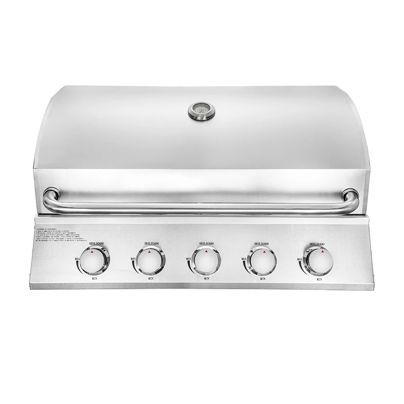 Versatile Feature Premium 5 Burner Home Size Built-in Steel Gas BBQ