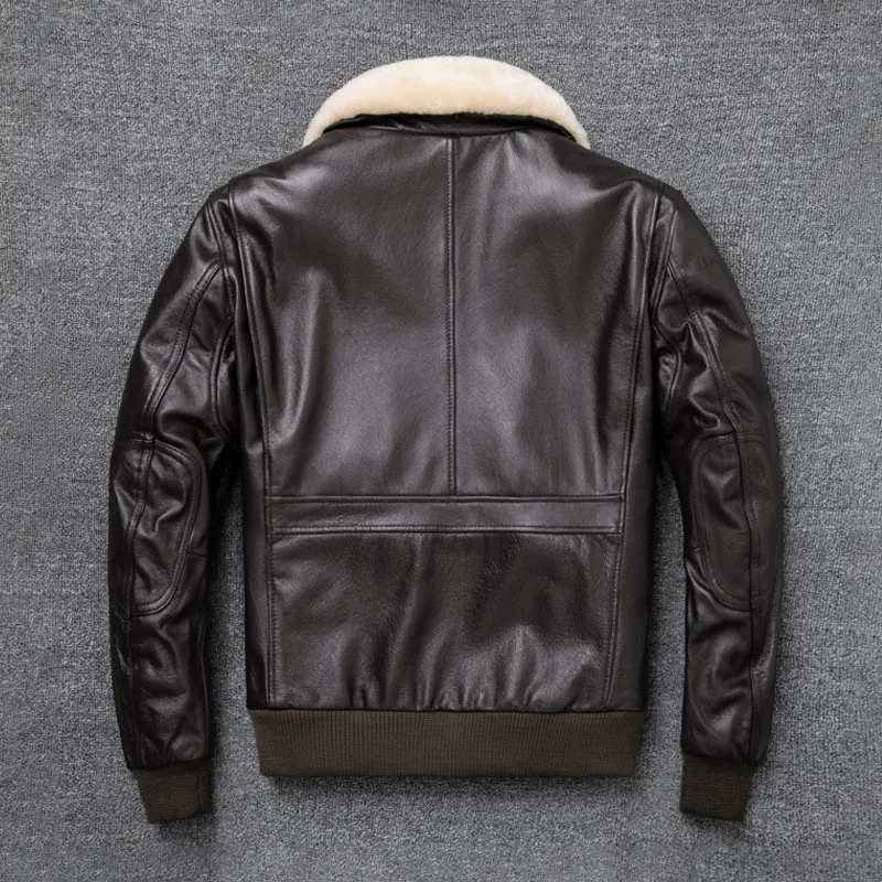 Leather pure top-grain cowhide coat men's plus-size cotton