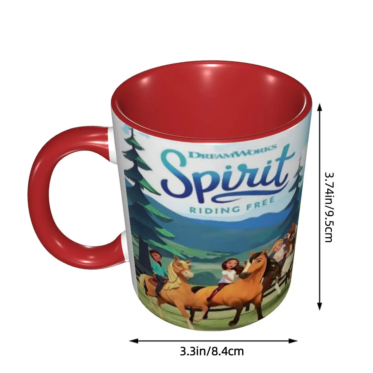 Spirit Riding Free Mug Funny Ceramic Coffee Cups Tea Mugs Milk Cup Drinkware Gifts for Woman Man