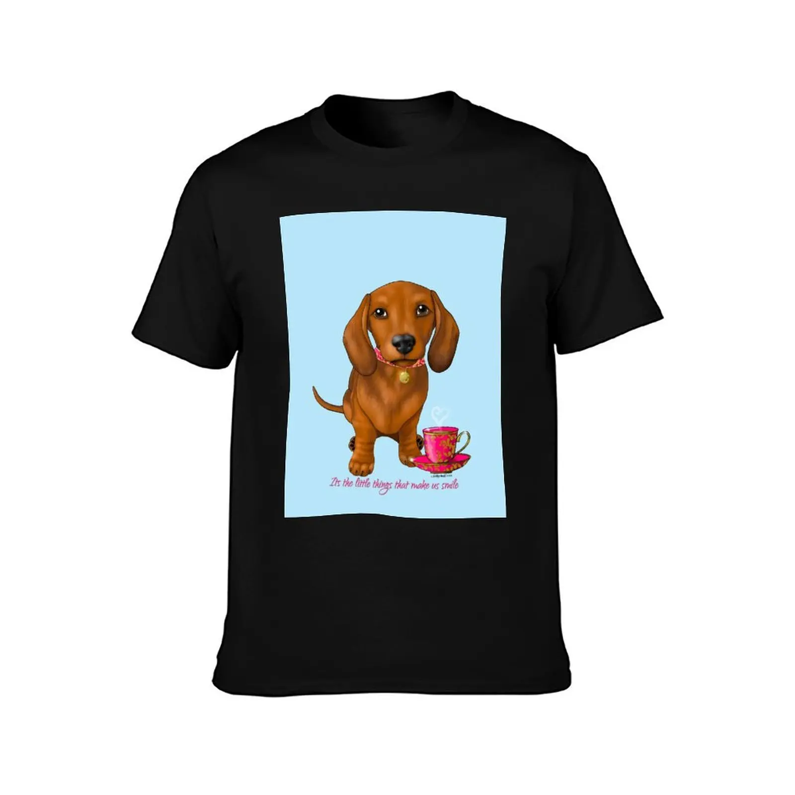 Dachshund Its the little things that make us smile T-Shirt Christmas Theme Tee Top T-Shirt