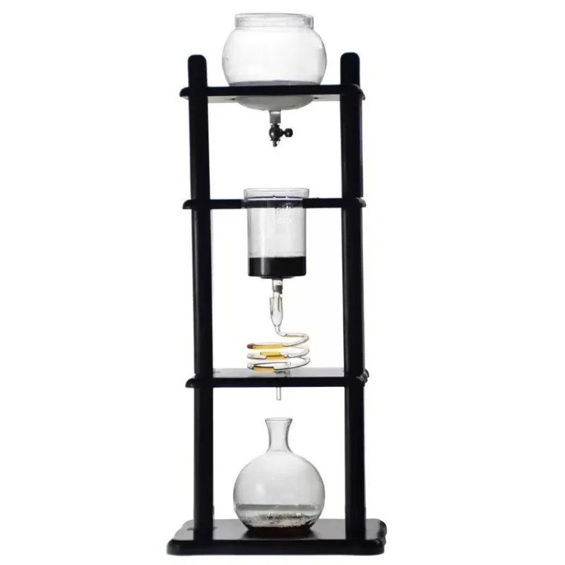 Ice Drip Coffee Pot Glass Cold Brew Maker 5-8 Servings Hand Drip Coffee Brewer For Home Cold Coffee Making