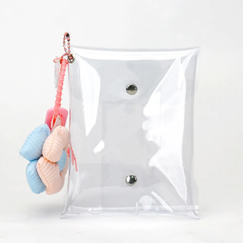 حقيبة الدمى على شكل زهرة سلسلة مفاتيح شفافة للاستخدام الخارجي، حقيبة تخزين شفافة، حقيبة عرض خارجية شفافة خفيفة الوزن