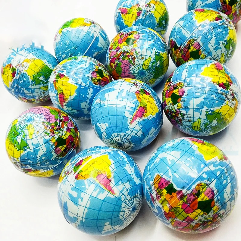 Globe en mousse IkSoft Earth Squeeze pour enfants, jouets à presser pour instituts, exercice de la main et du poignet, éponge, cadeaux pour enfants, 24 pièces