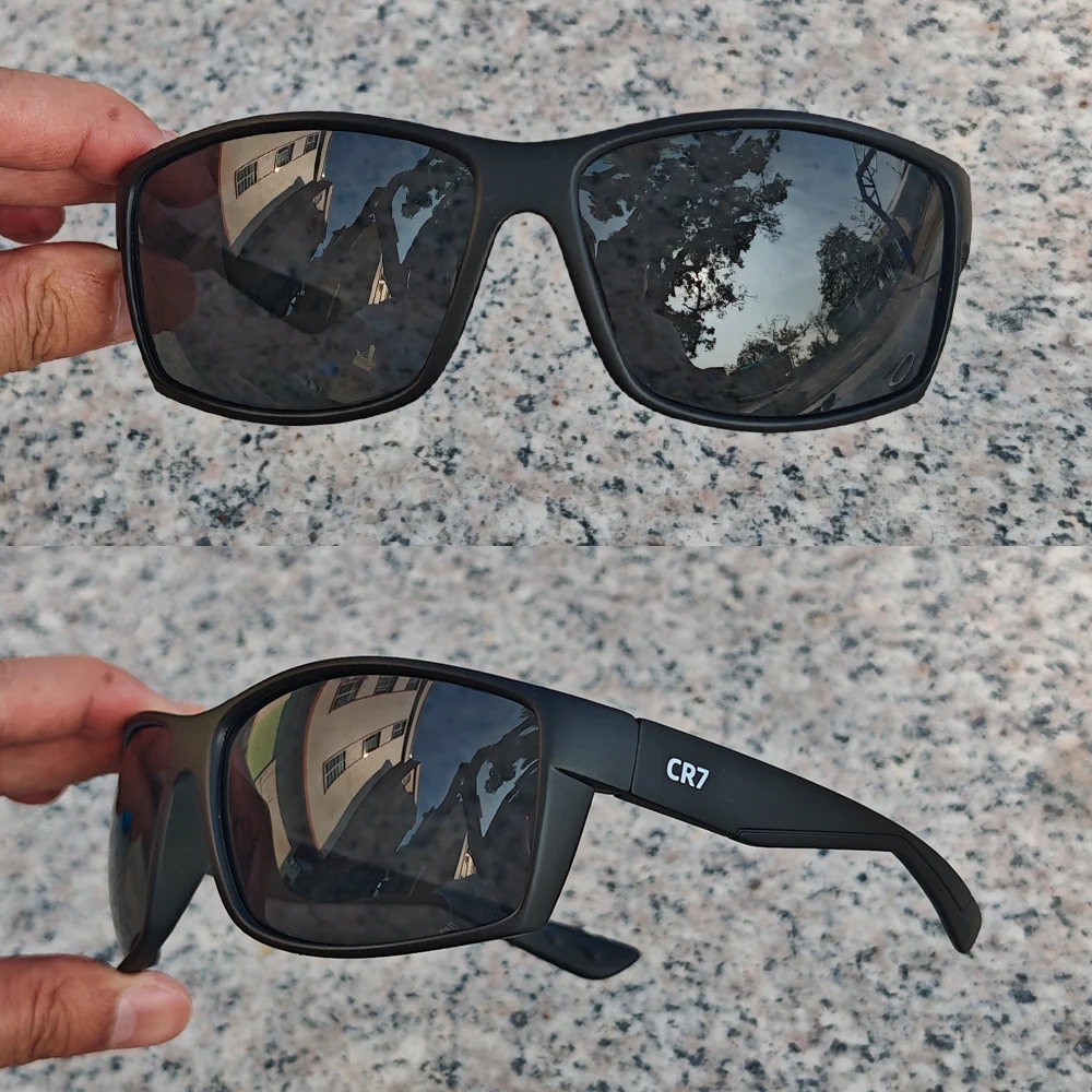 CR7 Polarized UV400 Fishing Sunglasses Anti Glare Windproof Sports Glasses for Driving Cycling Running Hiking Outdoor Activities